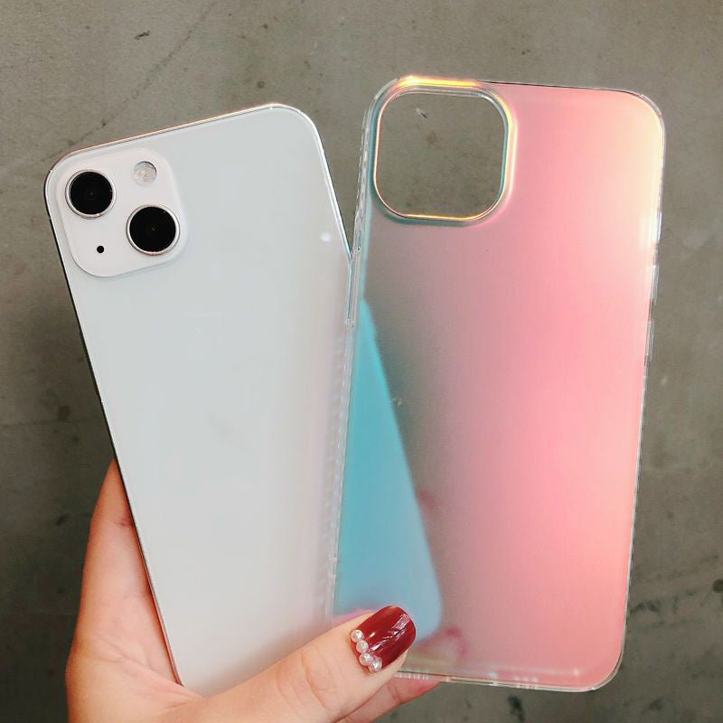For iPhone 14 Drop-proof Phone Case TPU Acrylic Colorful Laser Slim Phone Back Cover For iPhone 14 Drop-proof Phone Case TPU Acrylic Colorful Laser Slim Phone Back Cover